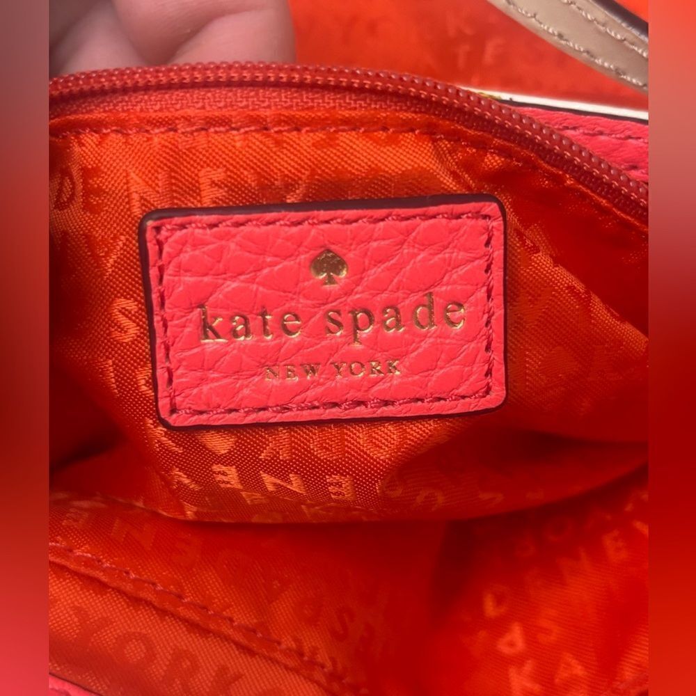 Kate spade GUC bright pink/cream pebbled leather loula Houston street bag - Picture 7 of 9